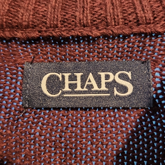 Chaps men's sweater burgundy size XL - Picture 3 of 4